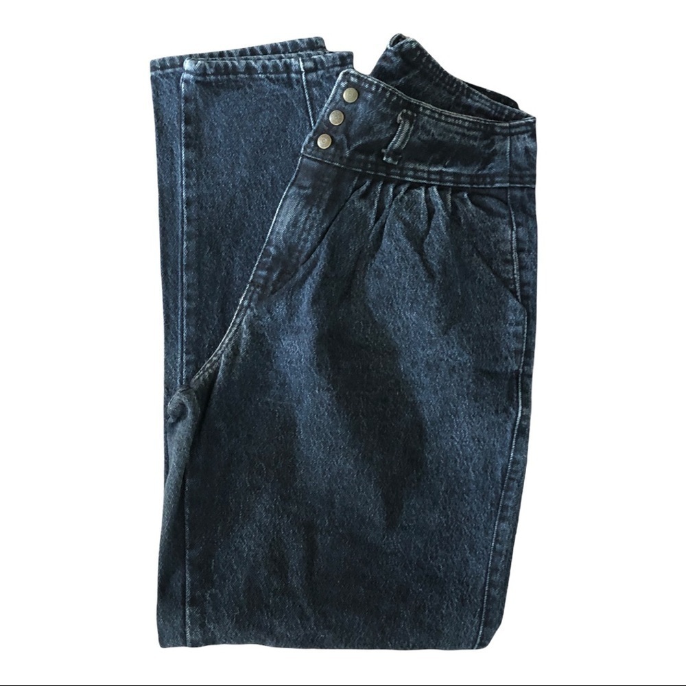 𝅺ZENA‎ vintage high rise dark acid wash jeans 7